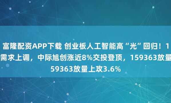 富隆配资APP下载 创业板人工智能高“光”回归！1.6T光模块需求上调，中际旭创涨近8%交投登顶，159363放量上攻3.6%